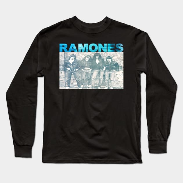 Retro Ramones Band Long Sleeve T-Shirt by trippy illusion